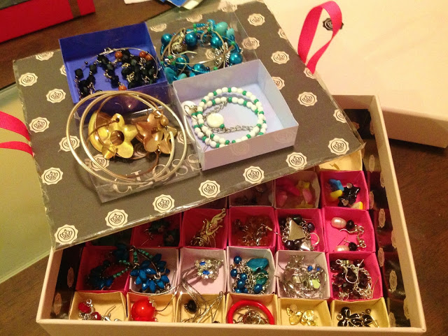 Glossybox DIY Idea 1 - Earring Storage box storage solutions