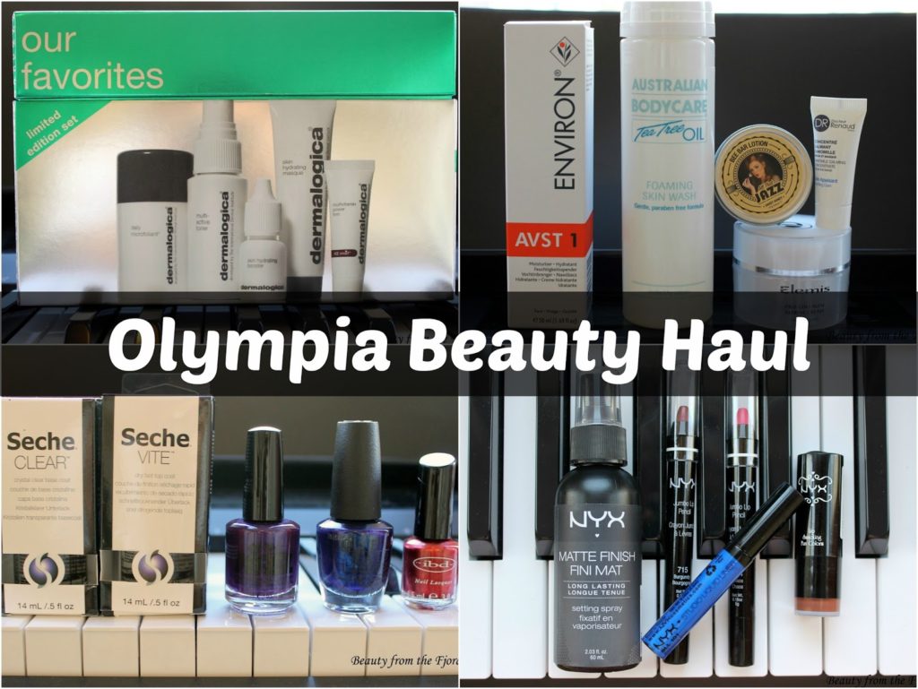 Olympia Beauty Haul: NYX Cosmetics, Dermalogica, OPI, Seche, All That Jazz, IBD, Environ, Australian Body Care Tea Tree Oil