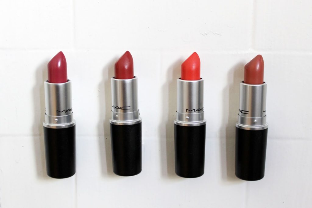 MAC Lipstick Haul Including Swatches: Craving, Brick O La, Vegas Volt and Velvet Teddy