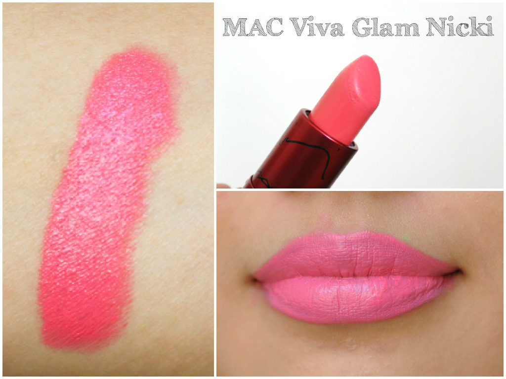 MAC Lipstick Swatch Book - MAC Viva Glam  Nicki
