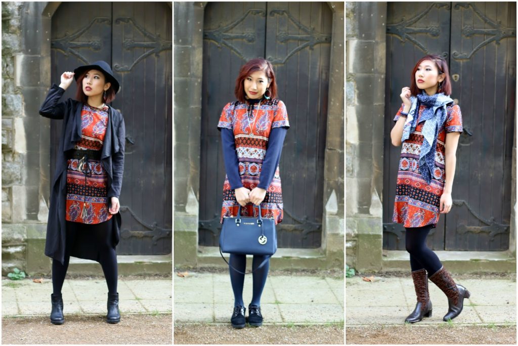 Outfit: Boohoo Dress for Autumn – 1 Dress, 3 Looks