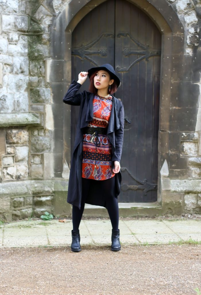 Outfit: Boohoo Dress for Autumn - gothic chic