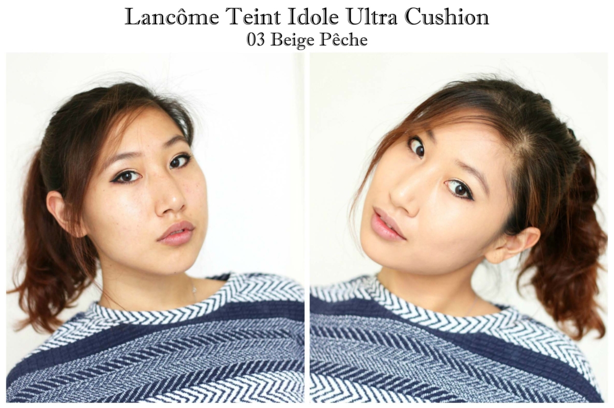 Lancôme Teint Idole Ultra Cushion in Beige Peche Review and Swatches