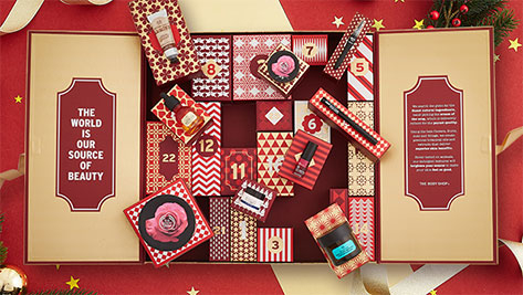 The Body Shop Advent Calendar 2016 content