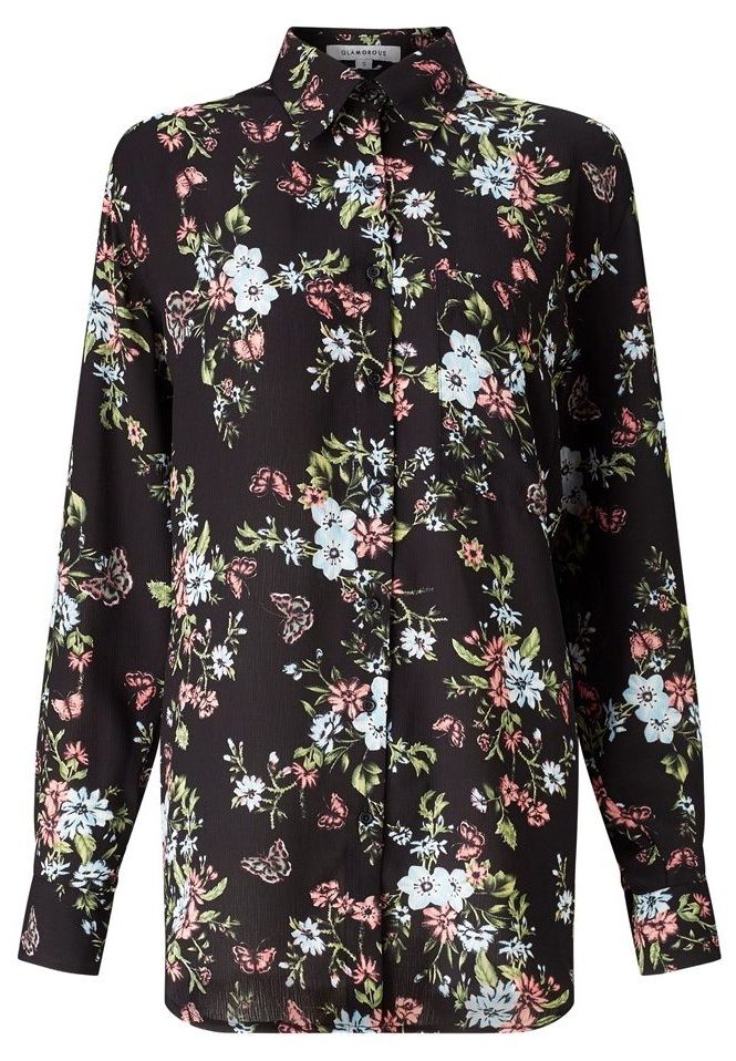 Lipsy Glamorous Oversized Printed Blouse